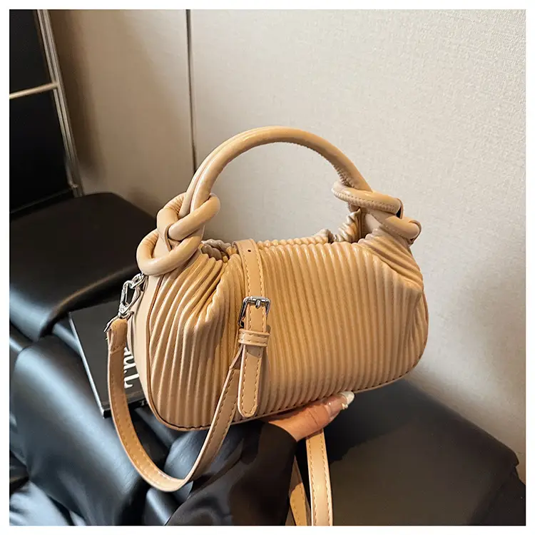Women Pleated Handbag Yellow 2025 Summer — feature 28