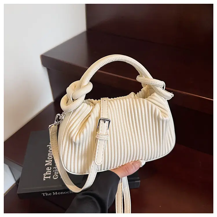Women Pleated Handbag Yellow 2025 Summer — feature 33