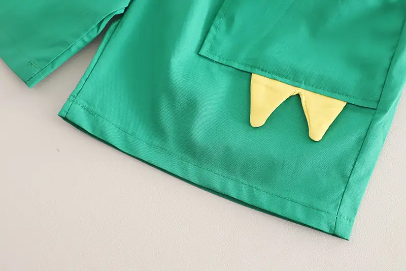 Kids Dinosaur T-Shirt Cream Green Shorts Set — feature 13