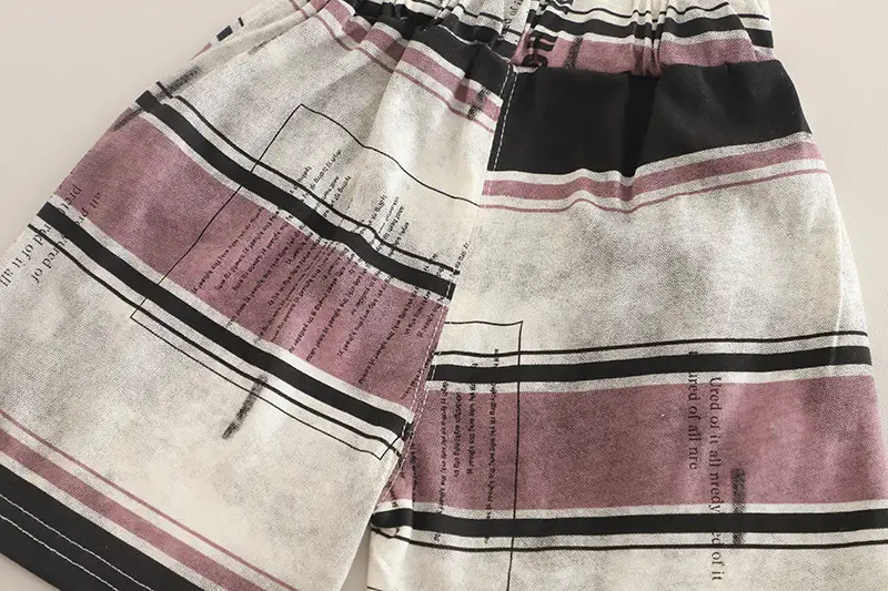 Kids Striped T-Shirt Set Summer Boys Korean Style — feature 15