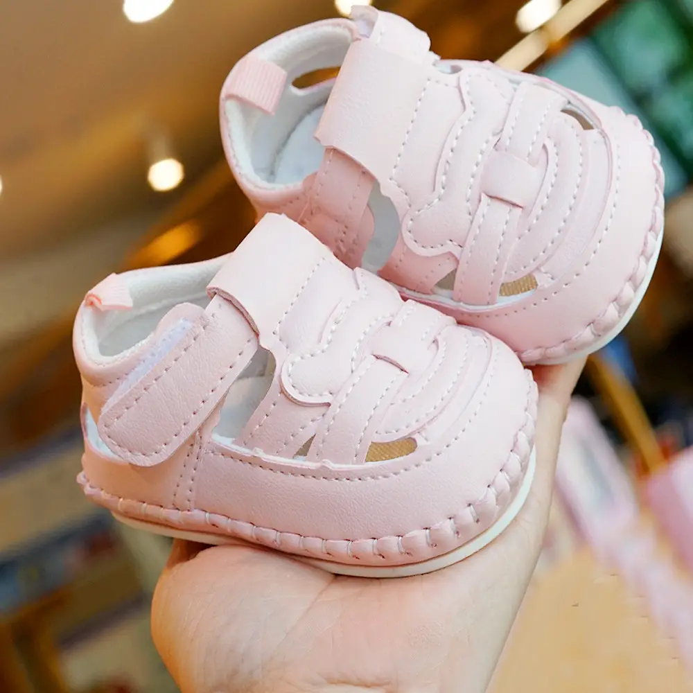 Pink Soft Sole Baby Sandals 0-1 Years