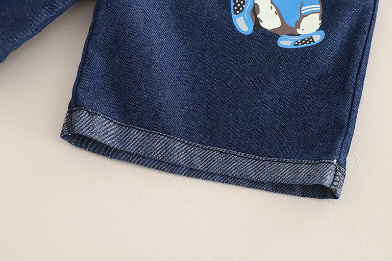 Kids Adult's House Bear T-Shirt Shorts Set Black Blue — feature 15