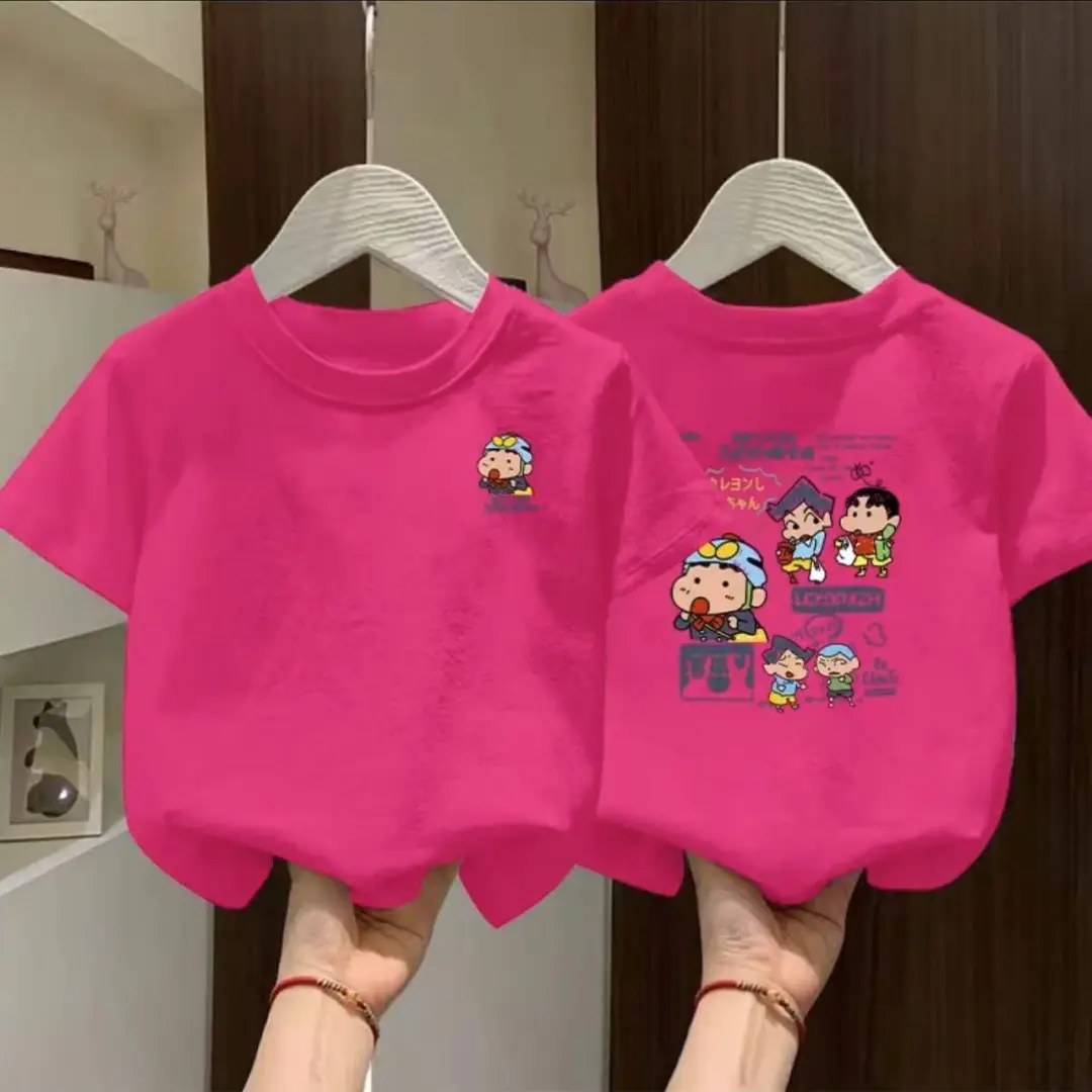 2025 Cotton Kids T-Shirt Pink Medium Large - Image 5
