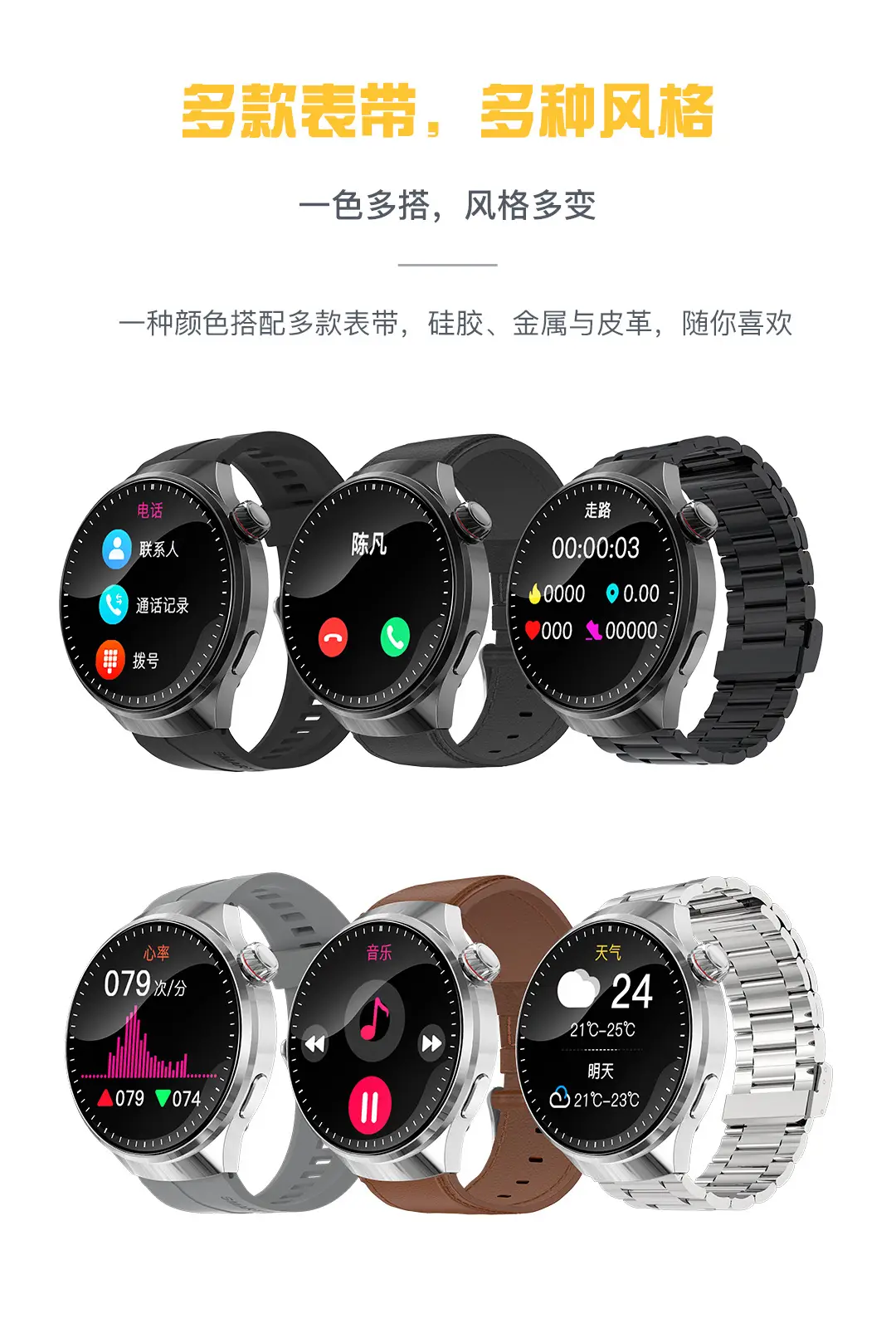 Smart Watch Watch4 with Alipay Bluetooth Call Support Remote Control Photo Monitoring Blood Sugar Uric Acid — feature 10