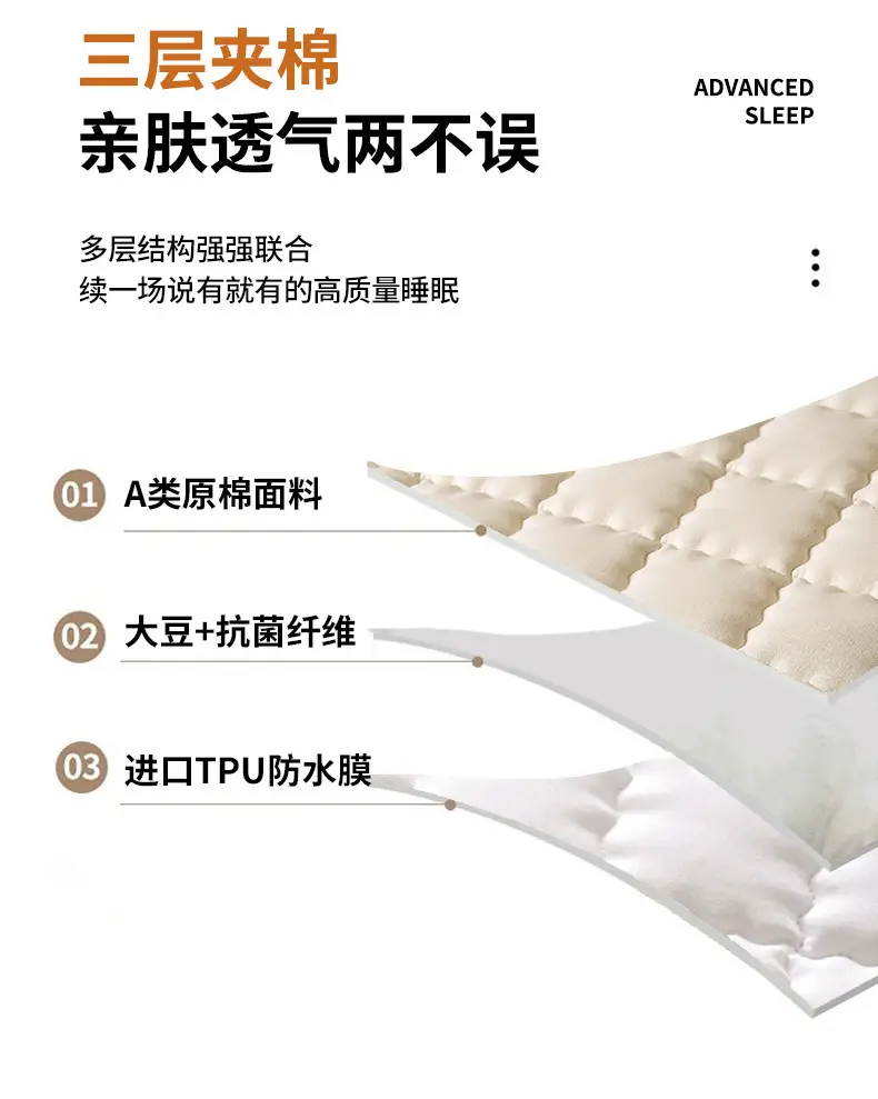 New Type A Waterproof and Urine-proof Bed Cover Single-piece Quilted Bed Cover Mattress Protector 2025 New Bed Sheet Bed Cover Summer — feature 8
