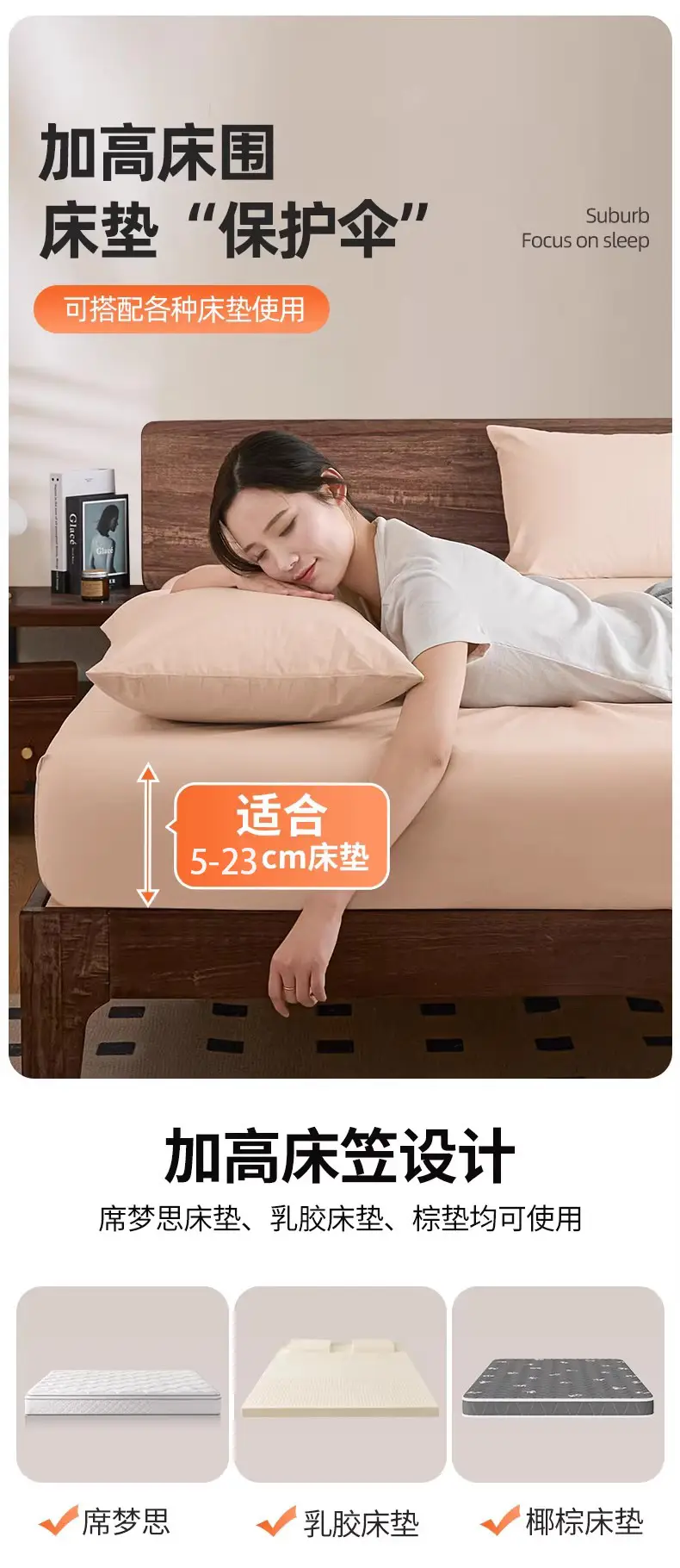 Cross-border Pure Cotton Waterproof Bed Cover All Cotton Bed Cover Urinalysis Bed Sheet Breathable Mattress Protective Cover 2025 New Bed Cover Cover — feature 18