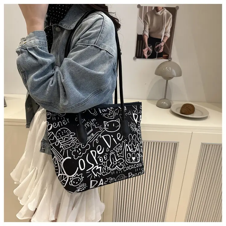 Women's Underarm Bag with Graffiti Print 2025 — feature 41