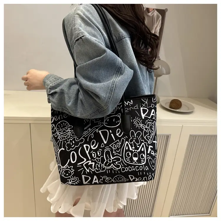 Women's Underarm Bag with Graffiti Print 2025 — feature 42