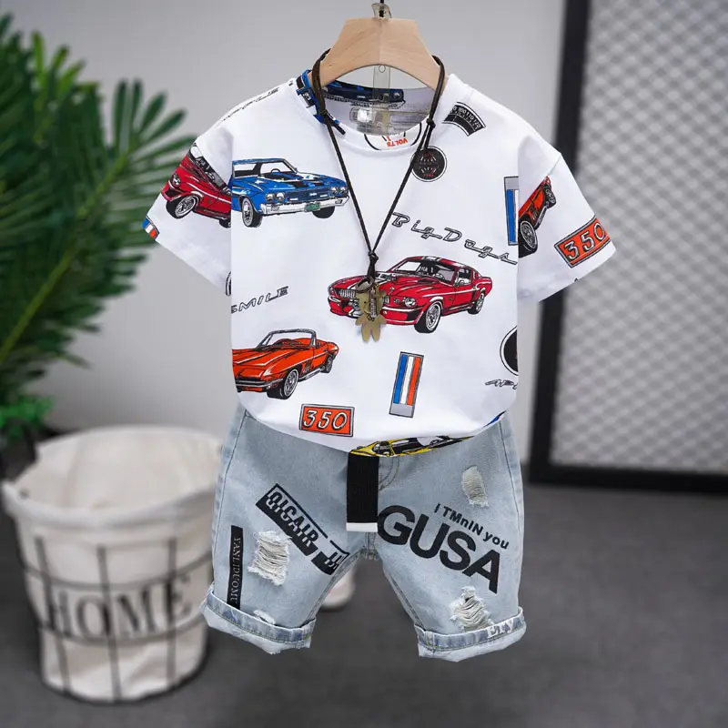 Baby Boy Cartoon Print Cotton Shorts Set 2025 - Image 4