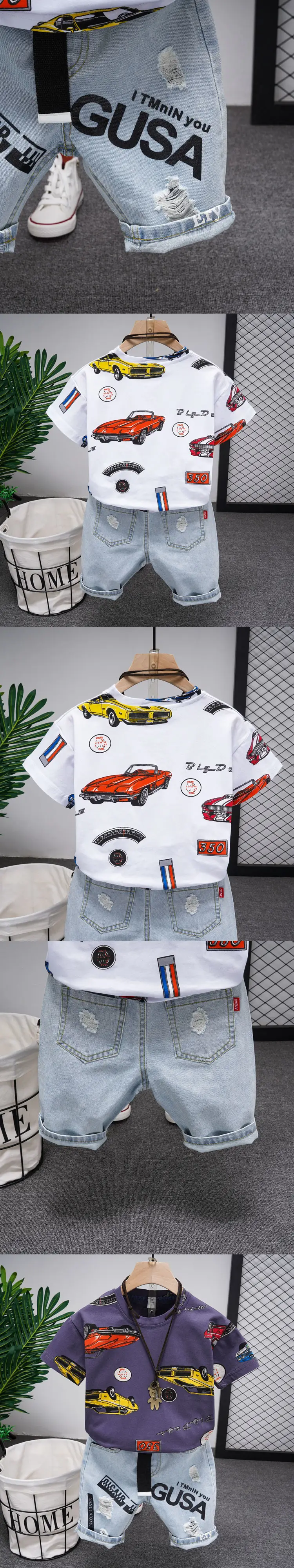 Baby Boy Cartoon Print Cotton Shorts Set 2025 — feature 3