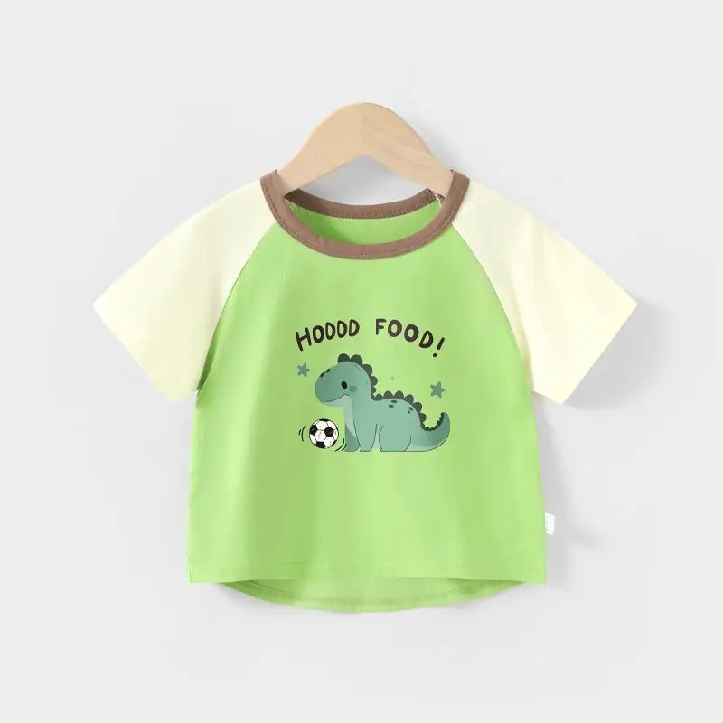 Baby Cotton T-Shirts Summer Boys Girls Contrast Color