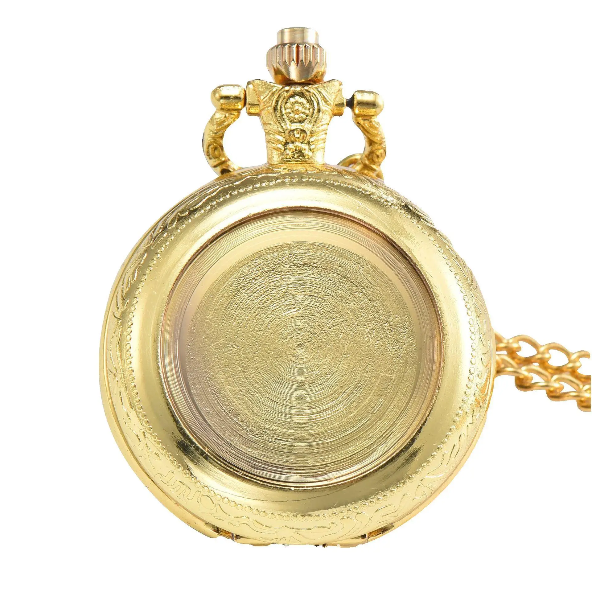 Silver Cross Mirror Pocket Watch Chain Necklace for Men Women - Image 4