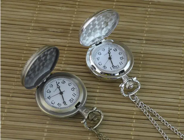 Silver Cross Mirror Pocket Watch Chain Necklace for Men Women — feature 12
