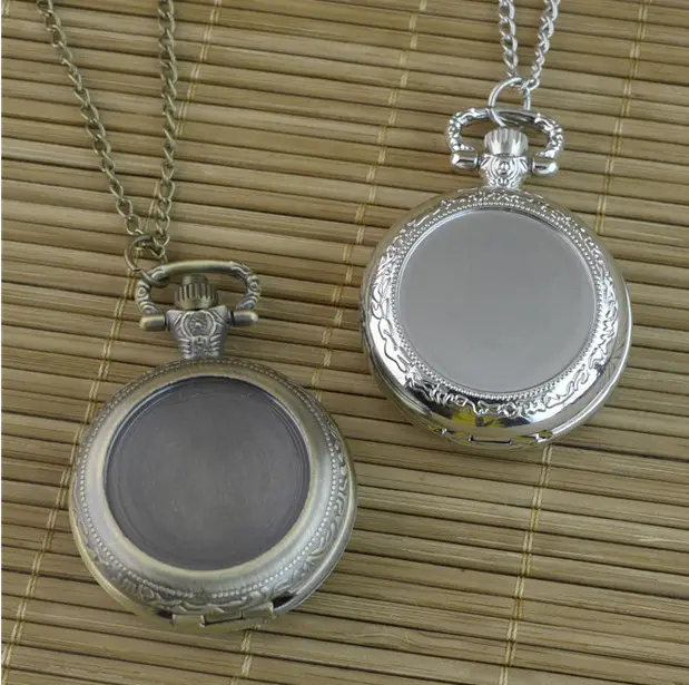 Silver Cross Mirror Pocket Watch Chain Necklace for Men Women — feature 13