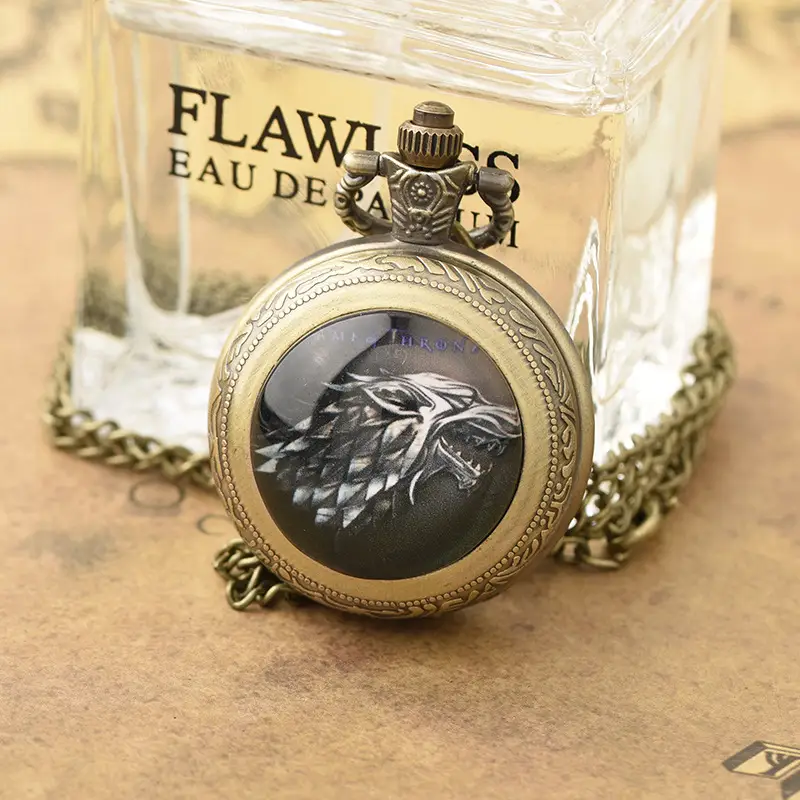 Silver Cross Mirror Pocket Watch Chain Necklace for Men Women — feature 18