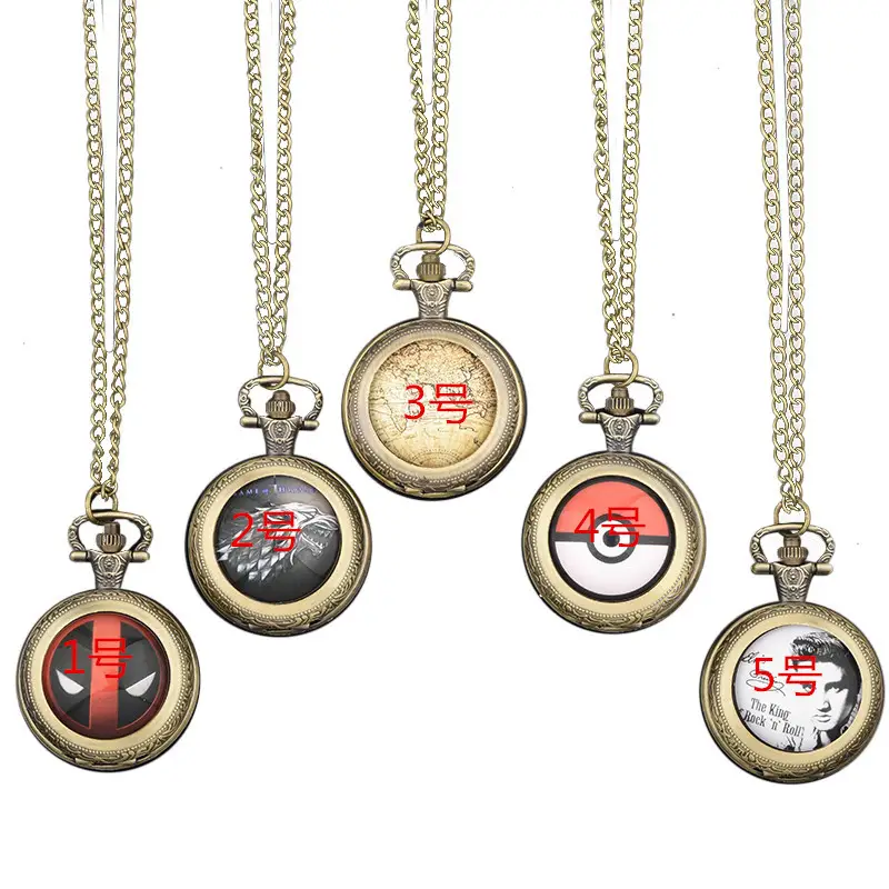 Silver Cross Mirror Pocket Watch Chain Necklace for Men Women — feature 19