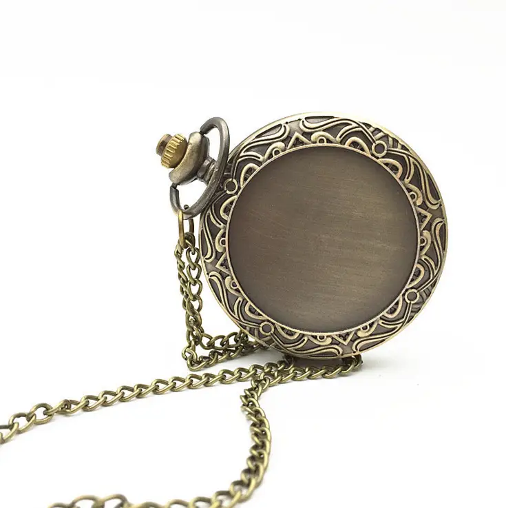 Silver Cross Mirror Pocket Watch Chain Necklace for Men Women — feature 8