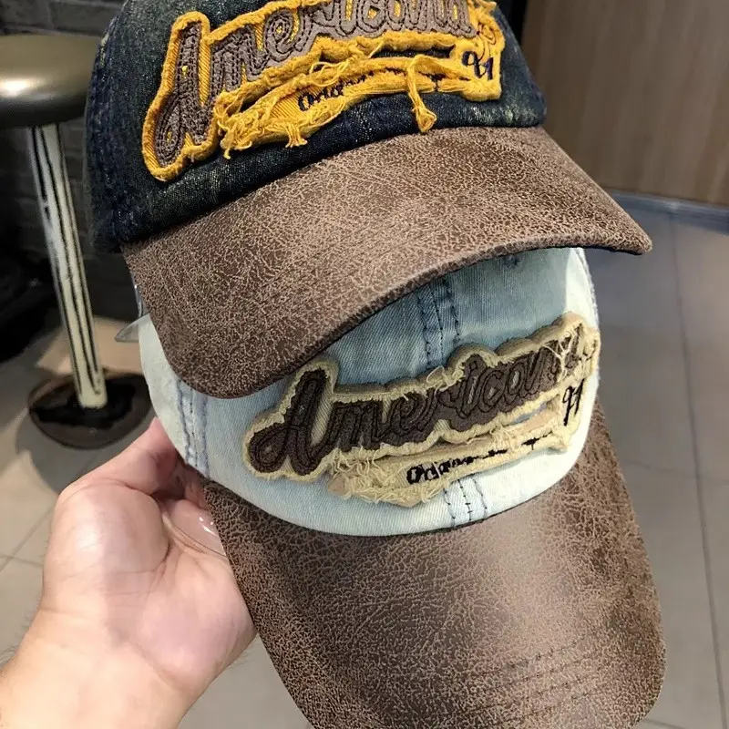 Vintage Denim Hip Hop Cap American Niche Duckbill Sunshade