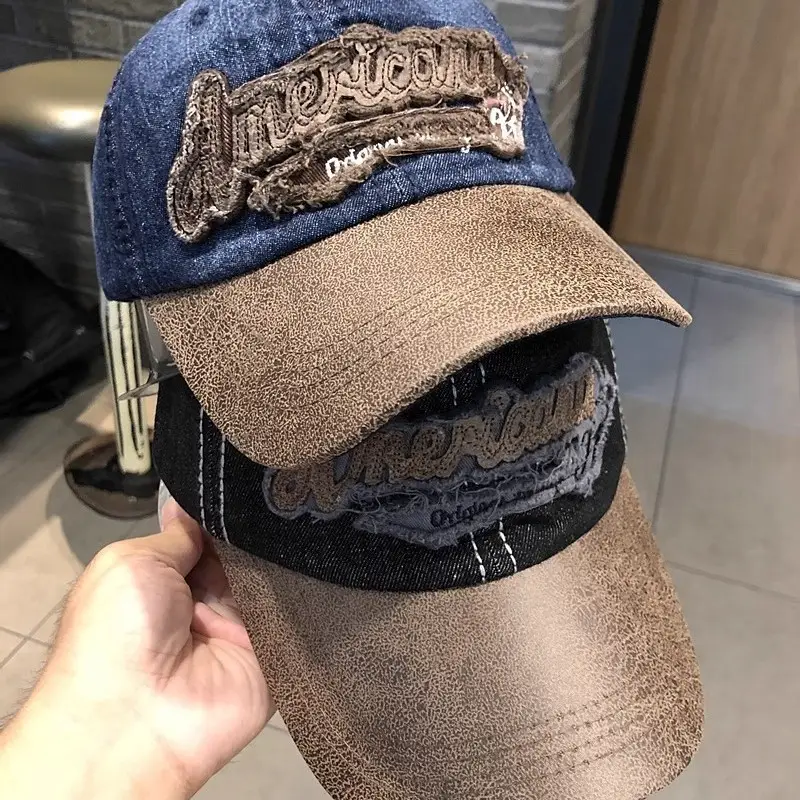 Vintage Denim Hip Hop Cap American Niche Duckbill Sunshade