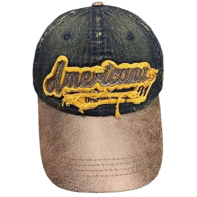 Vintage Denim Hip Hop Cap American Niche Duckbill Sunshade