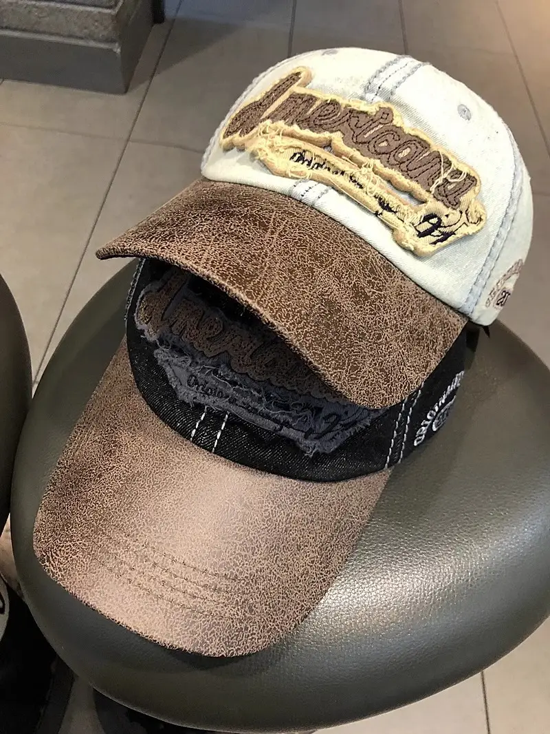 Vintage Denim Hip Hop Cap American Niche Duckbill Sunshade — feature 22