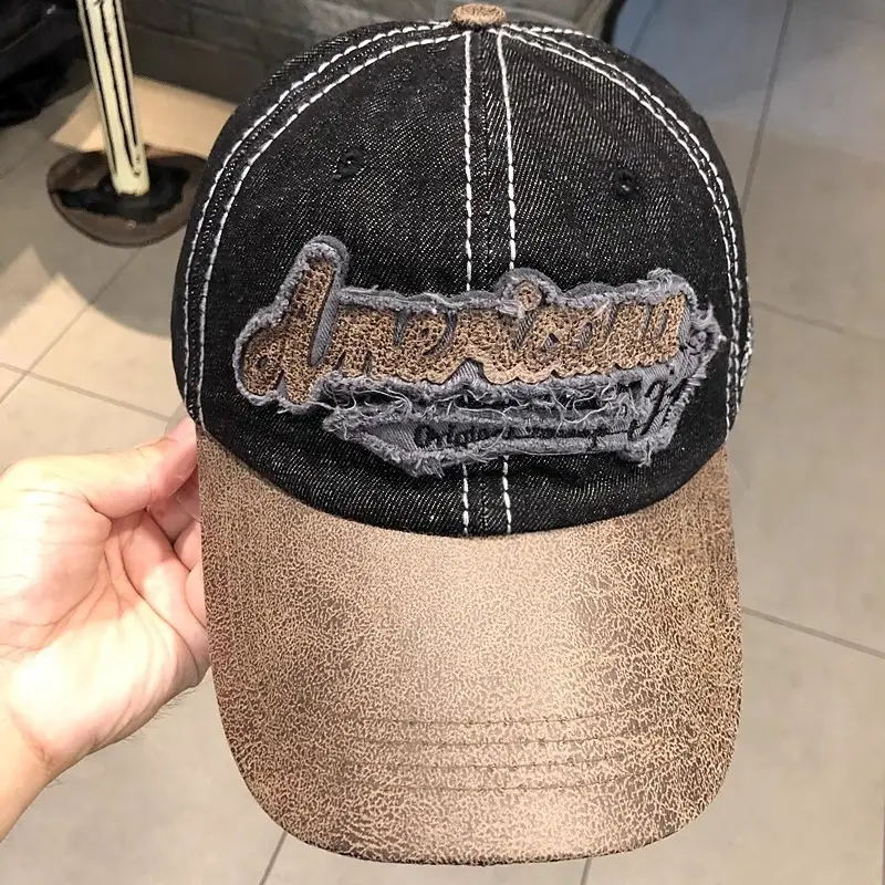 Vintage Denim Hip Hop Cap American Niche Duckbill Sunshade — feature 28