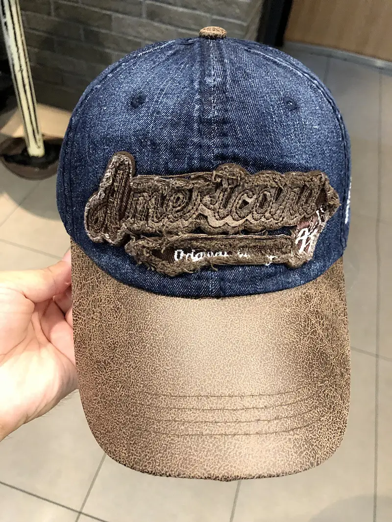 Vintage Denim Hip Hop Cap American Niche Duckbill Sunshade
