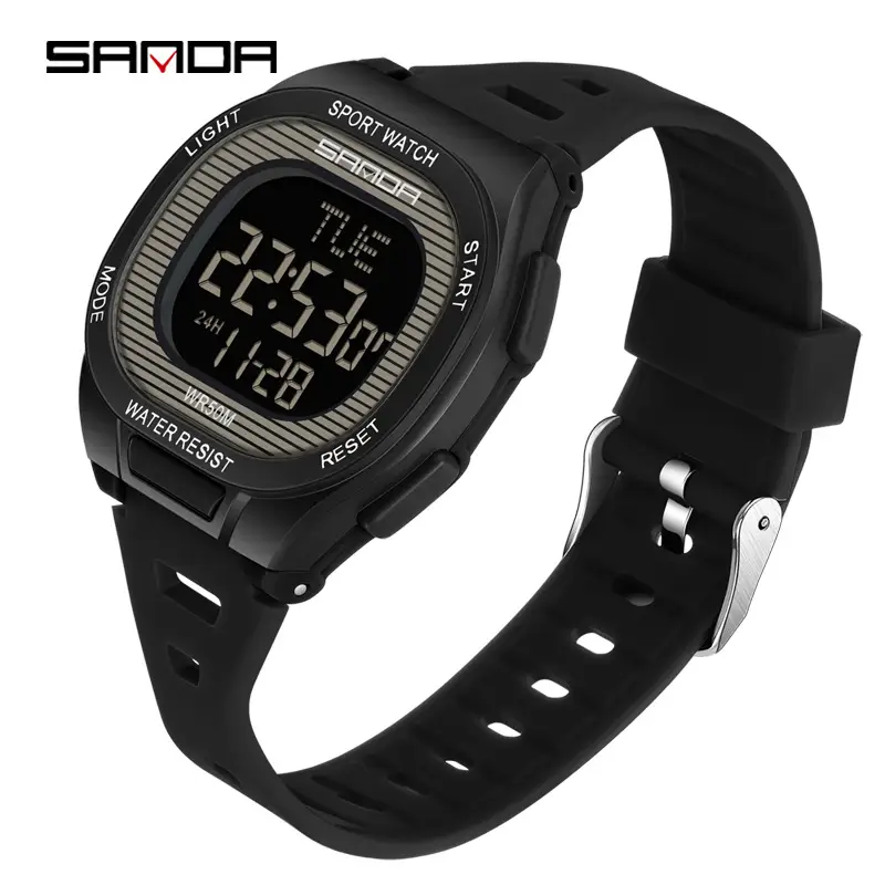 Sanda Digital Analog Stopwatch Watch for Men Women Black - Image 13