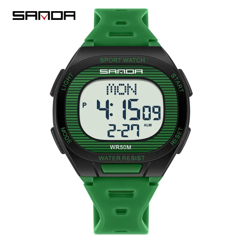 Sanda Digital Analog Stopwatch Watch for Men Women Black - Image 3