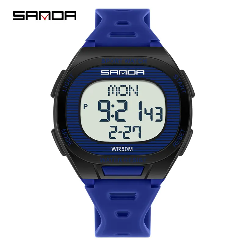Sanda Digital Analog Stopwatch Watch for Men Women Black - Image 5