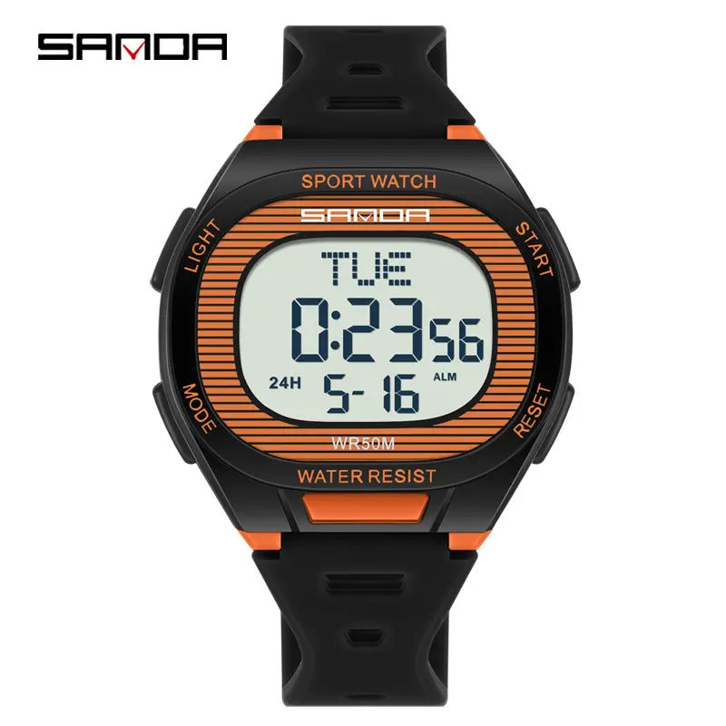 Sanda Digital Analog Stopwatch Watch for Men Women Black - Image 6