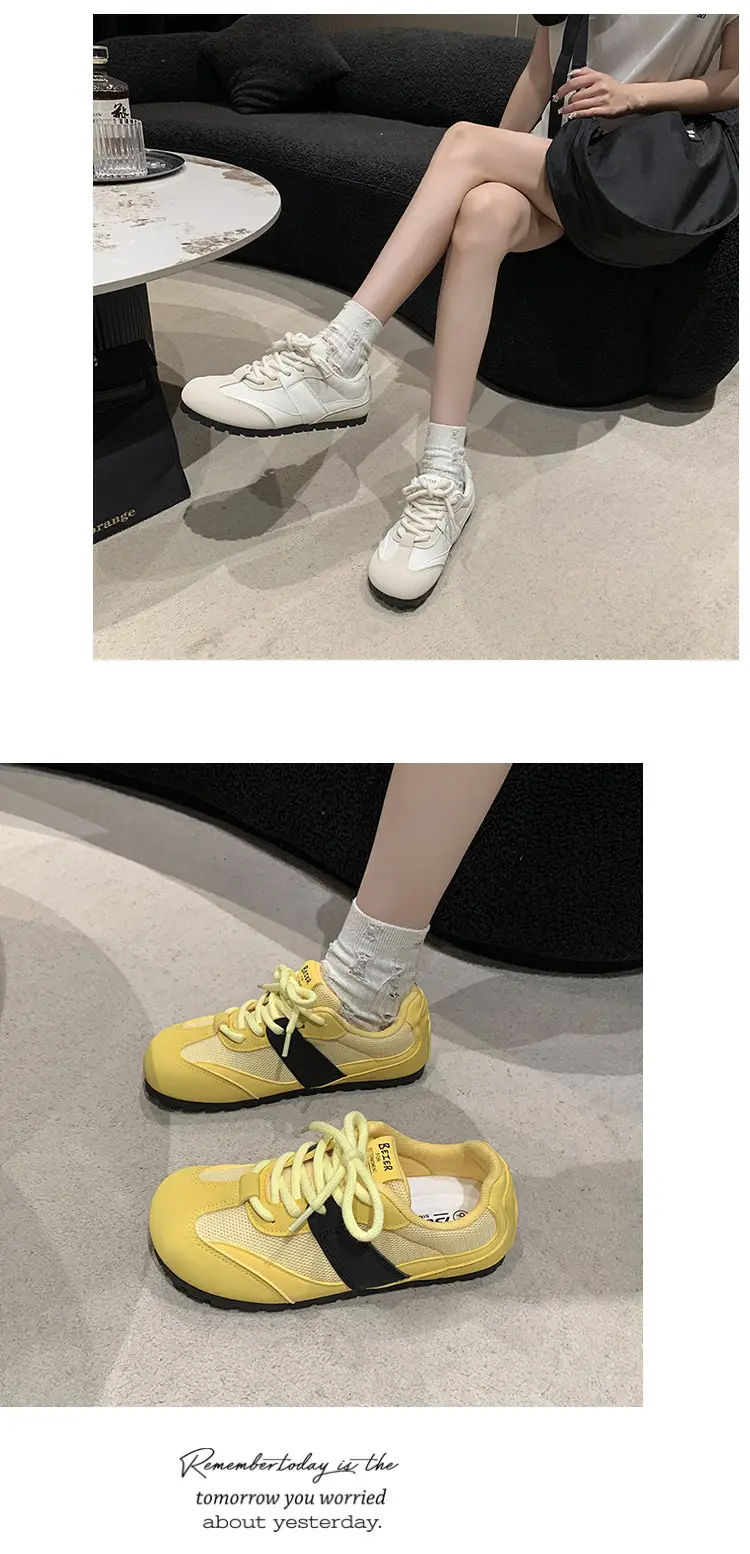 Women's White Round Toe Casual Sneakers Flat Shoes — feature 11