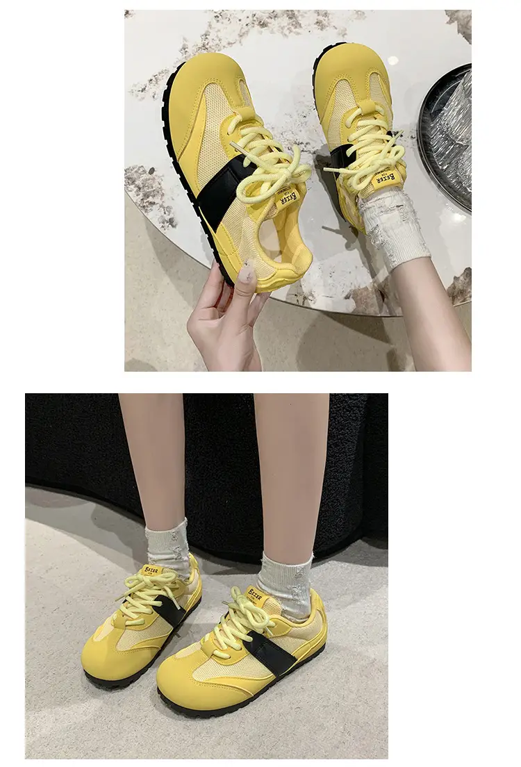 Women's White Round Toe Casual Sneakers Flat Shoes — feature 12