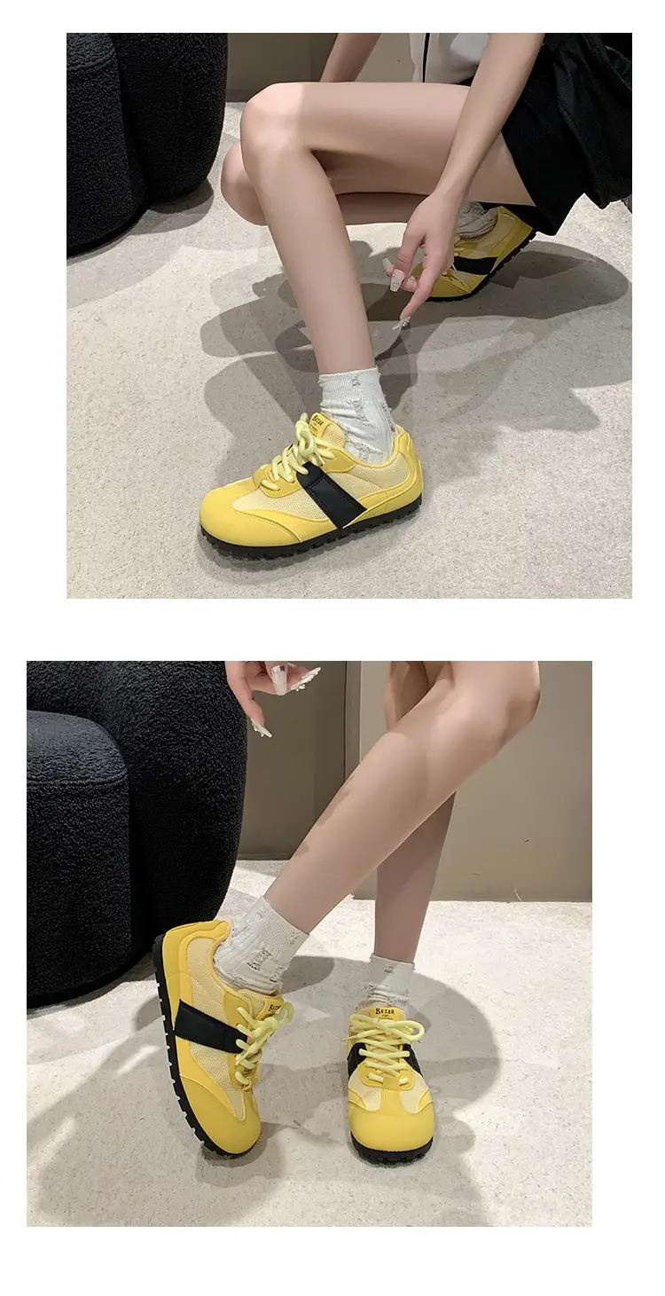 Women's White Round Toe Casual Sneakers Flat Shoes — feature 14