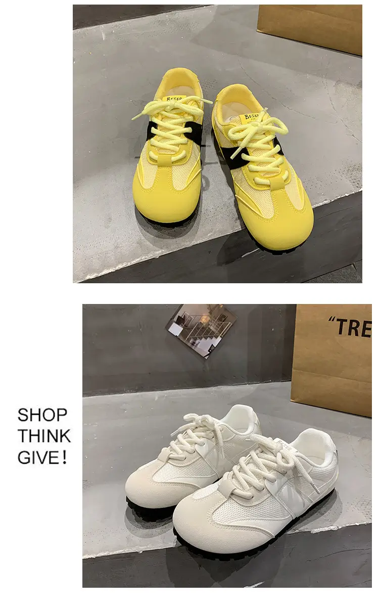 Women's White Round Toe Casual Sneakers Flat Shoes — feature 17