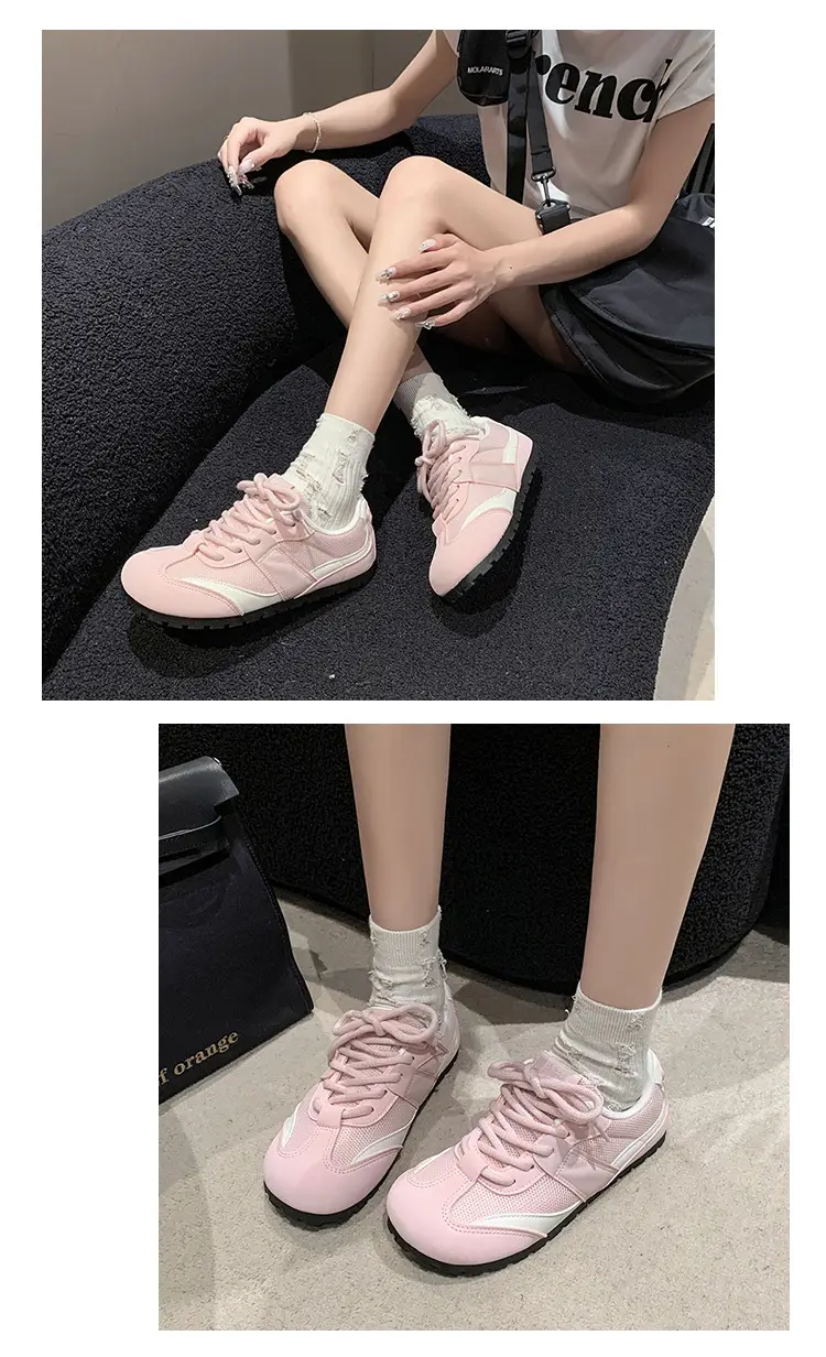 Women's White Round Toe Casual Sneakers Flat Shoes — feature 7
