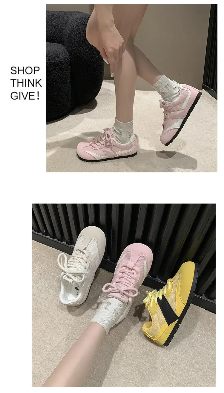 Women's White Round Toe Casual Sneakers Flat Shoes — feature 8