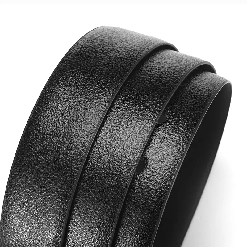 Men's Black Leather Belt with Silver Buckle — feature 18