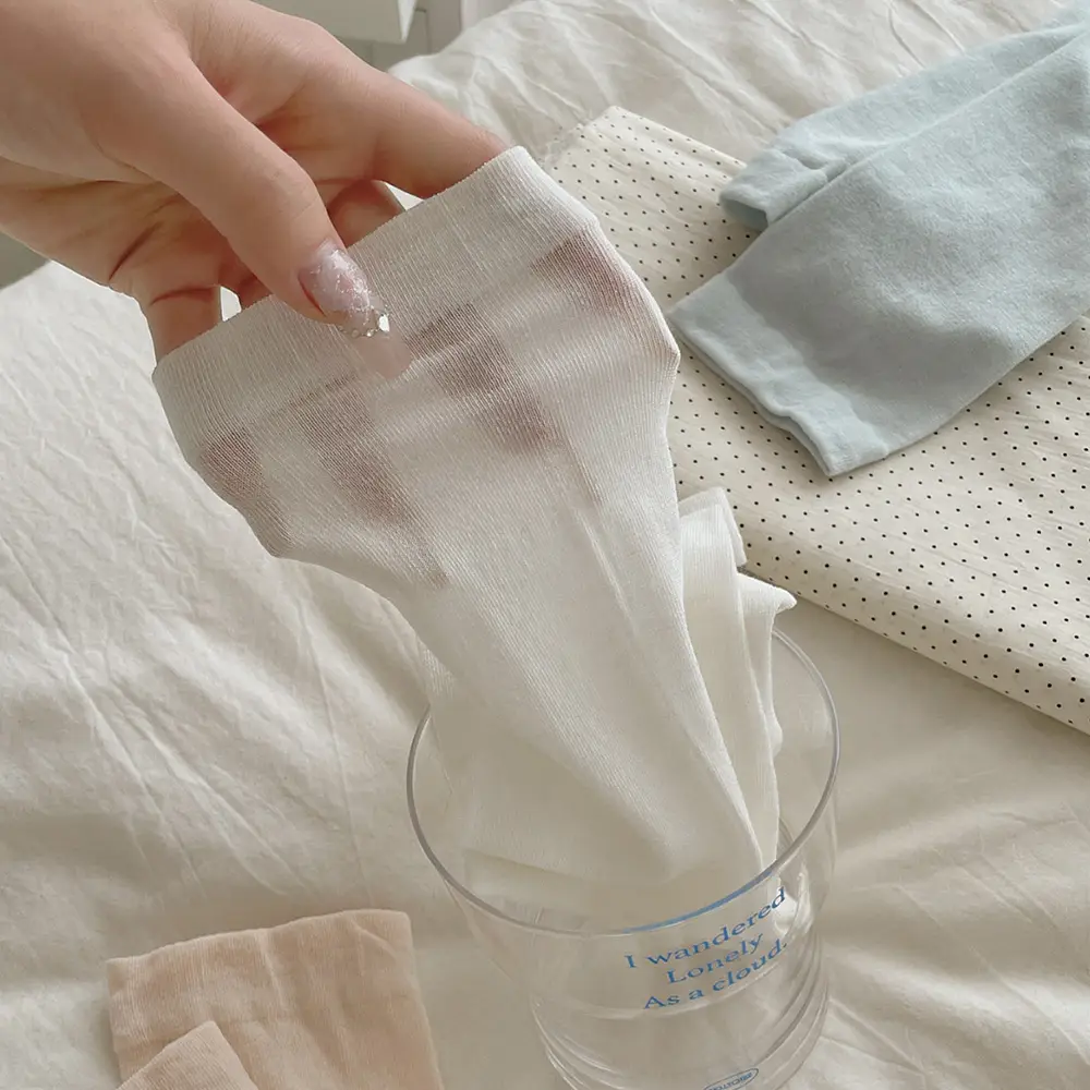 suxinaimin Mulberry Silk Socks Women's Spring and Summer Thin Fresh and Slimming JK Style Instagram Style Trendy Mid-Tube Stacked Socks