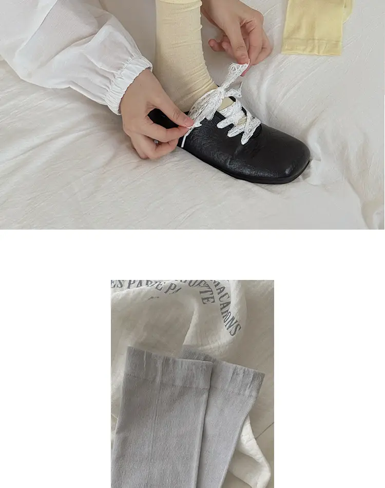 suxinaimin Mulberry Silk Socks Women's Spring and Summer Thin Fresh and Slimming JK Style Instagram Style Trendy Mid-Tube Stacked Socks — feature 17