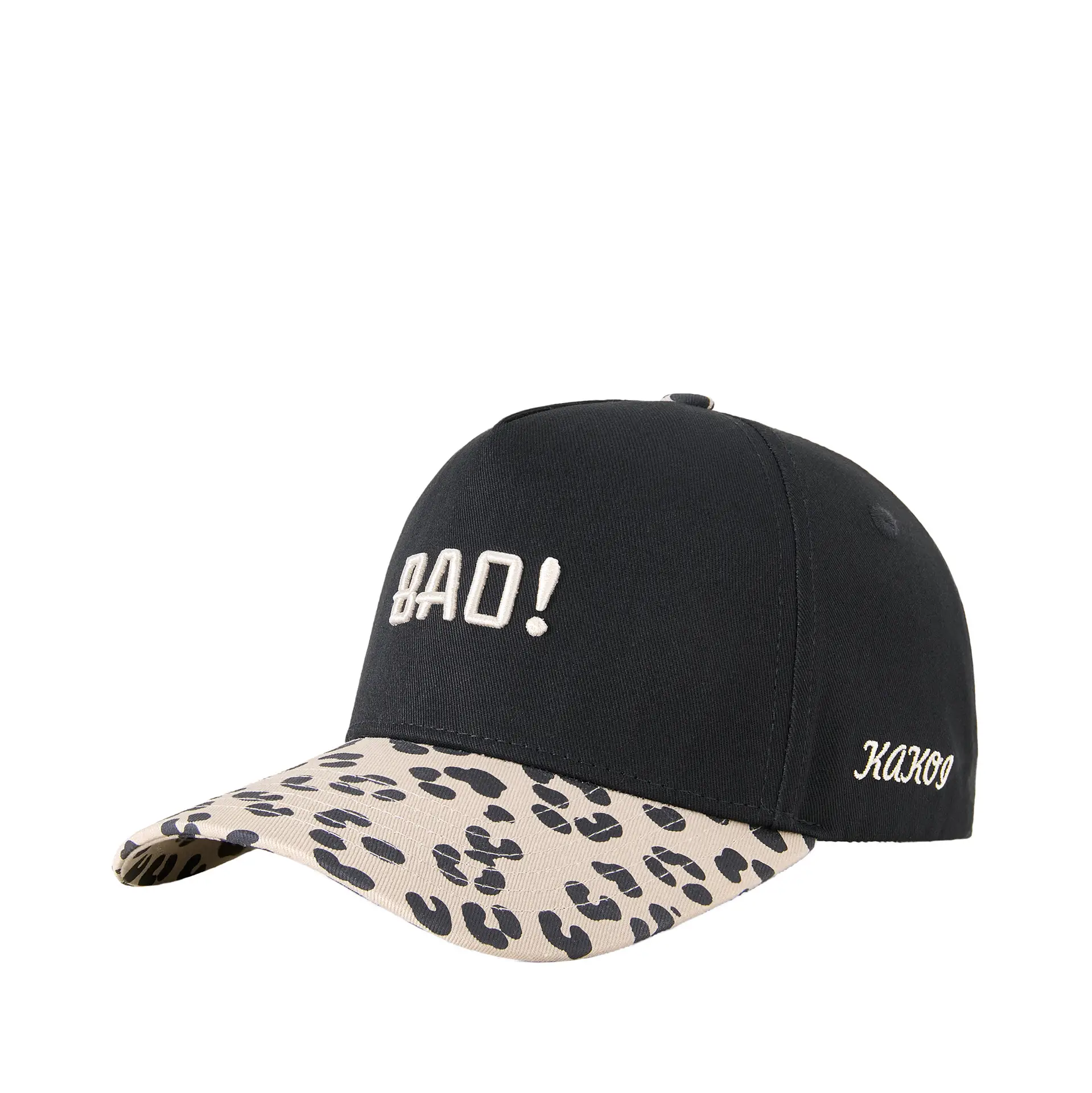 Men Leopard Print Baseball Cap Bad+XOOM Black 59cm - Image 8
