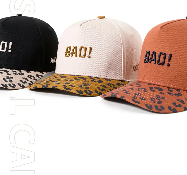 Men Leopard Print Baseball Cap Bad+XOOM Black 59cm — feature 11