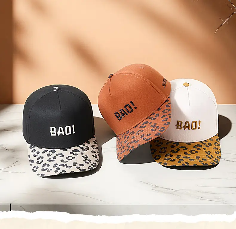 Men Leopard Print Baseball Cap Bad+XOOM Black 59cm — feature 13