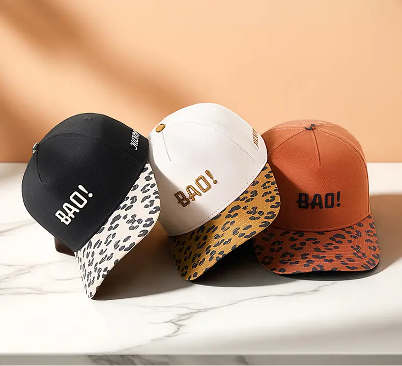 Men Leopard Print Baseball Cap Bad+XOOM Black 59cm — feature 19