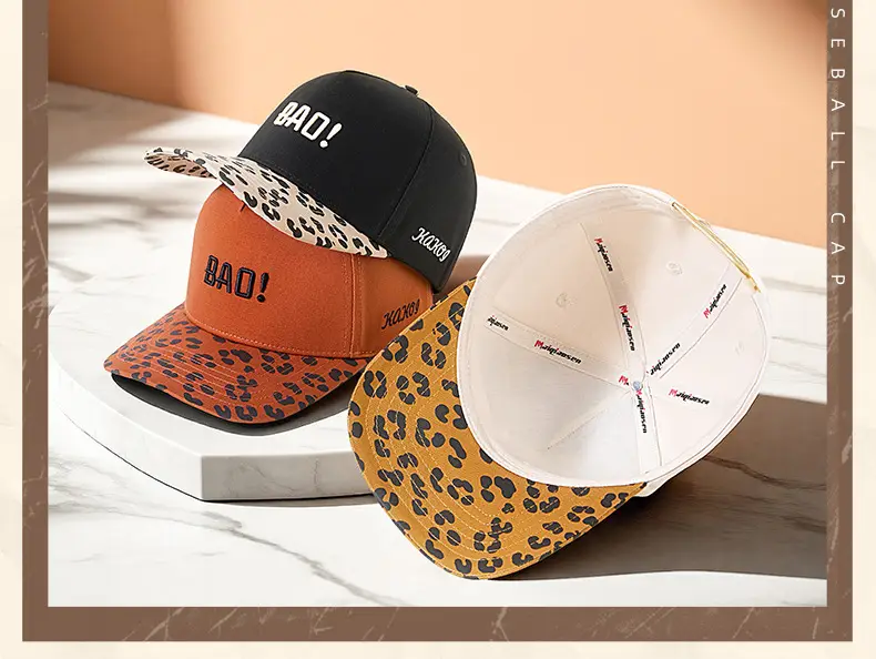 Men Leopard Print Baseball Cap Bad+XOOM Black 59cm — feature 27