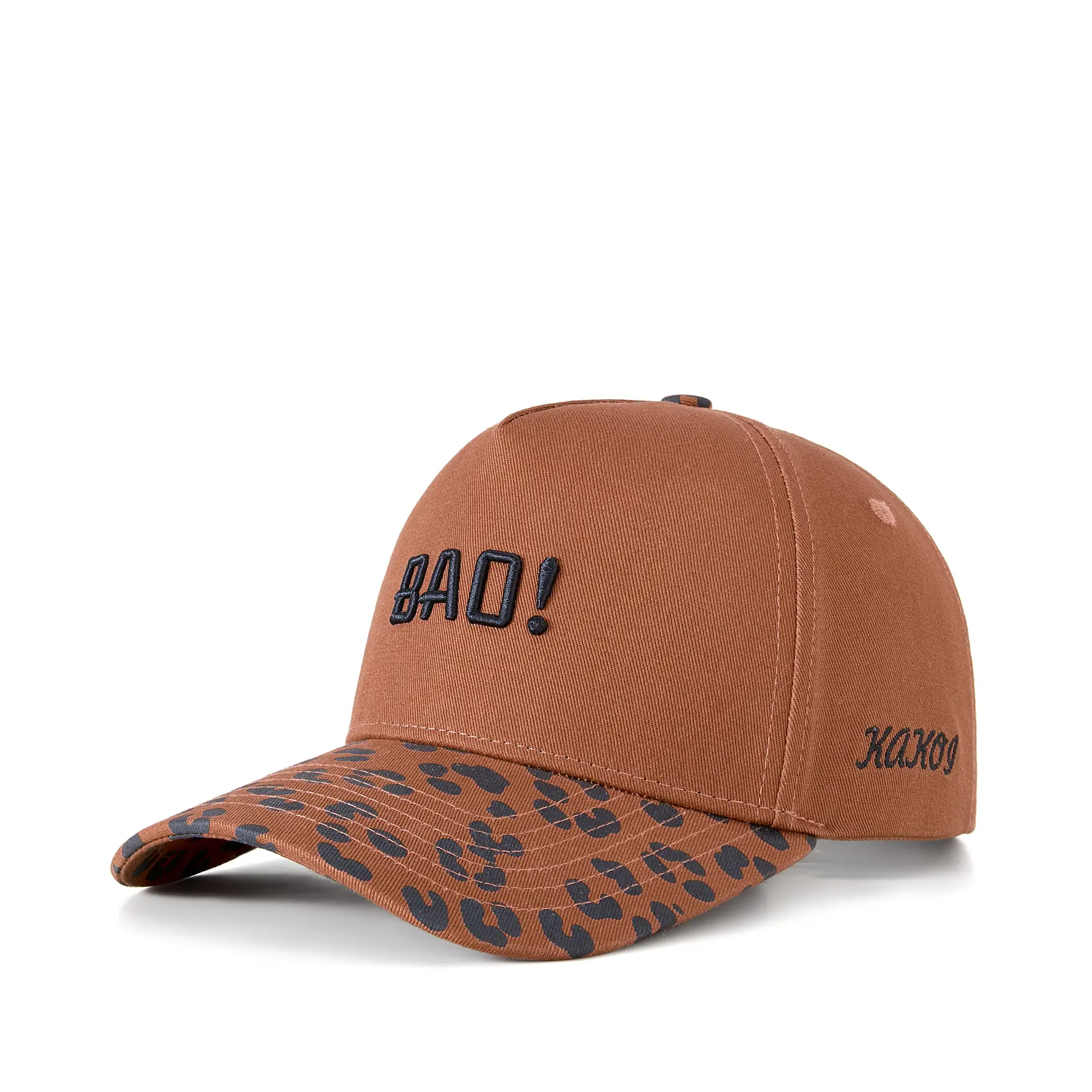 Men Leopard Print Baseball Cap Bad+XOOM Black 59cm - Image 2