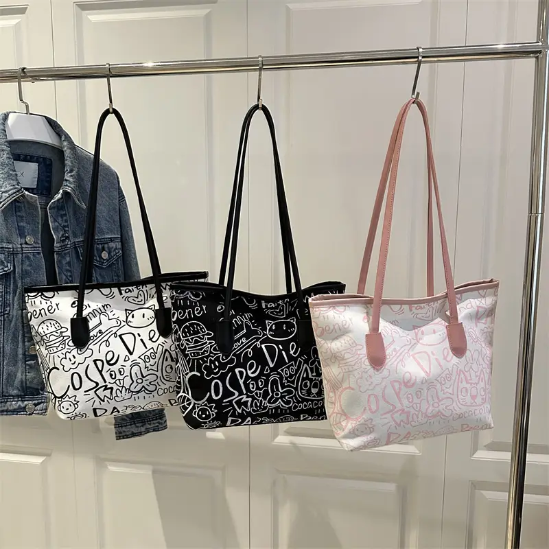 Printed Cross-Border Tote Bag with Large Capacity