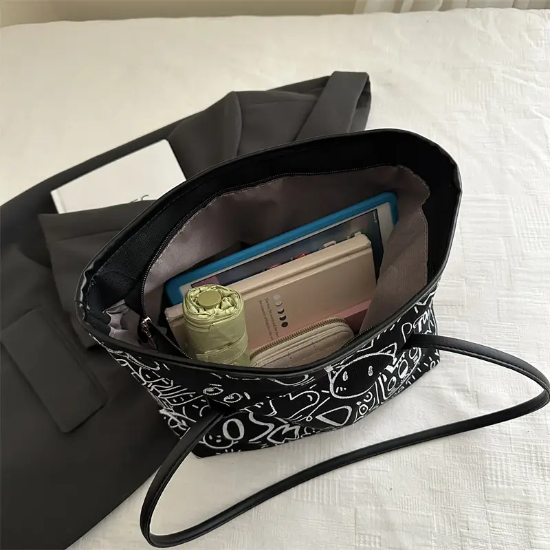 Printed Cross-Border Tote Bag with Large Capacity