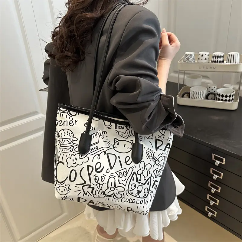 Printed Cross-Border Tote Bag with Large Capacity — feature 17