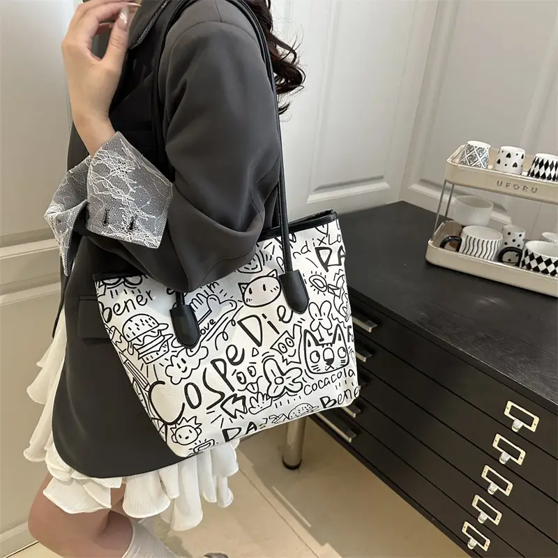 Printed Cross-Border Tote Bag with Large Capacity — feature 19